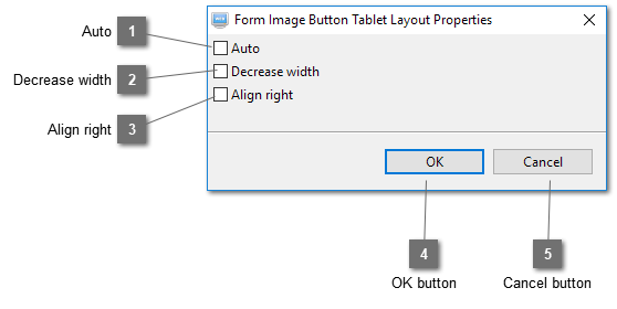 Form Image Button Tablet Layout Properties Dialog