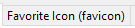 6. Favorite Icon (favicon) tab